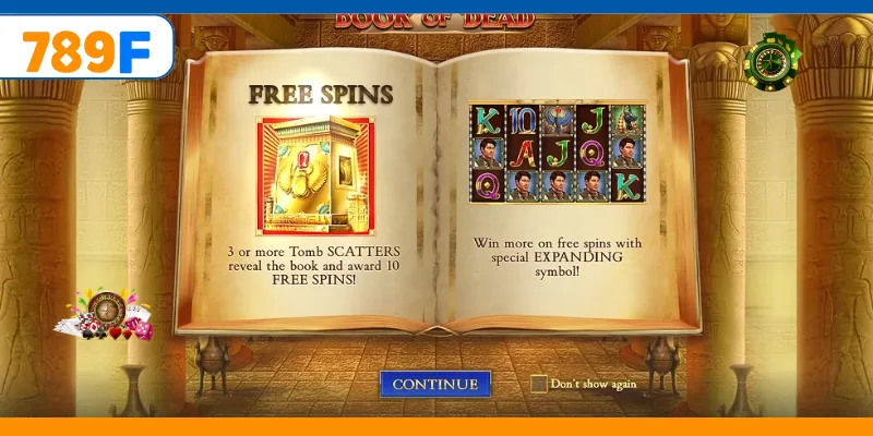 Trải nghiệm Book of Dead tại 789F với ưu đãi hấp dẫn.